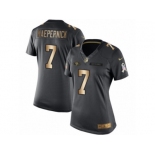 Women's Nike San Francisco 49ers #7 Colin Kaepernick Limited Black Gold Salute to Service NFL Jersey