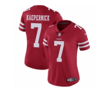 Women's Nike San Francisco 49ers #7 Colin Kaepernick Vapor Untouchable Limited Red Team Color NFL Jersey