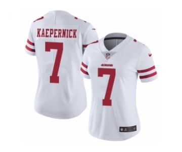 Women's Nike San Francisco 49ers #7 Colin Kaepernick Vapor Untouchable Limited White NFL Jersey