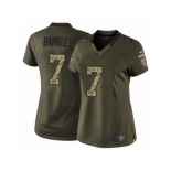 Women's Nike San Francisco 49ers #7 Matt Barkley Limited Green Salute to Service NFL Jersey