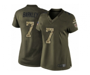 Women's Nike San Francisco 49ers #7 Matt Barkley Limited Green Salute to Service NFL Jersey