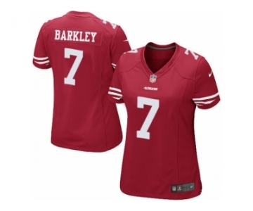 Women's Nike San Francisco 49ers #7 Matt Barkley Limited Red Team Color NFL Jersey