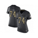 Women's Nike San Francisco 49ers #74 Joe Staley Limited Black 2016 Salute to Service NFL Jersey