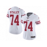 Women's Nike San Francisco 49ers #74 Joe Staley Vapor Untouchable Limited White NFL Jersey