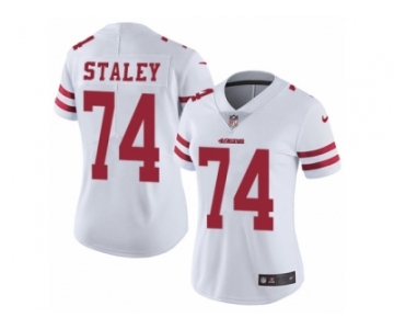 Women's Nike San Francisco 49ers #74 Joe Staley Vapor Untouchable Limited White NFL Jersey