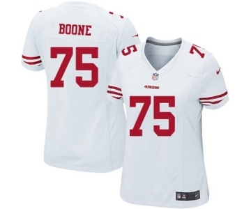 Women's Nike San Francisco 49ers #75 Alex Boone White NFL Jersey