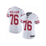 Women's Nike San Francisco 49ers #76 Garry Gilliam Vapor Untouchable Limited White NFL Jersey