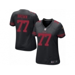 Women's Nike San Francisco 49ers #77 Trent Brown Limited Black Alternate NFL Jersey