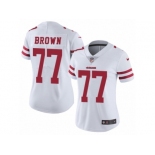 Women's Nike San Francisco 49ers #77 Trent Brown Vapor Untouchable Limited White NFL Jersey