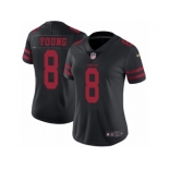 Women's Nike San Francisco 49ers #8 Steve Young Vapor Untouchable Limited Black NFL Jersey