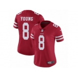 Women's Nike San Francisco 49ers #8 Steve Young Vapor Untouchable Limited Red Team Color NFL Jersey