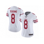 Women's Nike San Francisco 49ers #8 Steve Young Vapor Untouchable Limited White NFL Jersey