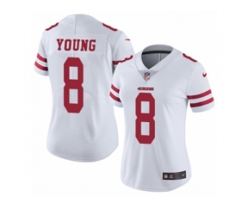 Women's Nike San Francisco 49ers #8 Steve Young Vapor Untouchable Limited White NFL Jersey