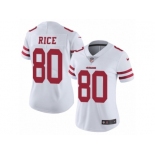 Women's Nike San Francisco 49ers #80 Jerry Rice Vapor Untouchable Limited White NFL Jersey