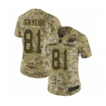 Women's Nike San Francisco 49ers #81 Trent Taylor Limited Camo 2018 Salute to Service NFL Jersey