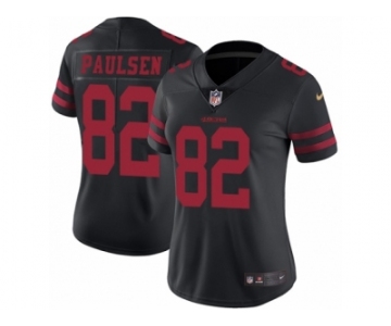 Women's Nike San Francisco 49ers #82 Logan Paulsen Vapor Untouchable Limited Black NFL Jersey