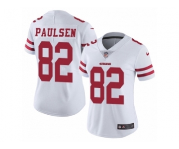 Women's Nike San Francisco 49ers #82 Logan Paulsen Vapor Untouchable Limited White NFL Jersey