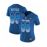 Women's Nike San Francisco 49ers #85 George Kittle Limited Royal Blue NFC 2019 Pro Bowl NFL Jersey