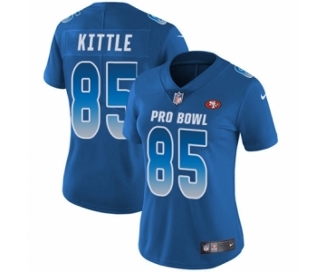 Women's Nike San Francisco 49ers #85 George Kittle Limited Royal Blue NFC 2019 Pro Bowl NFL Jersey