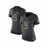 Women's Nike San Francisco 49ers #9 Robbie Gould Limited Black 2016 Salute to Service NFL Jersey