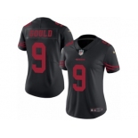 Women's Nike San Francisco 49ers #9 Robbie Gould Limited Black Rush NFL Jersey