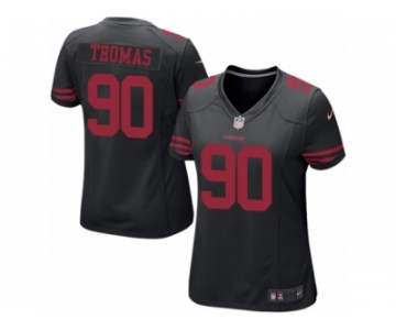 Women's Nike San Francisco 49ers #90 Solomon Thomas Limited Black NFL Jersey