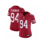 Women's Nike San Francisco 49ers #94 Solomon Thomas Vapor Untouchable Limited Red Team Color NFL Jersey