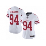 Women's Nike San Francisco 49ers #94 Solomon Thomas Vapor Untouchable Limited White NFL Jersey