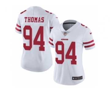 Women's Nike San Francisco 49ers #94 Solomon Thomas Vapor Untouchable Limited White NFL Jersey