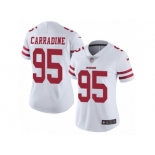 Women's Nike San Francisco 49ers #95 Cornellius Carradine Vapor Untouchable Limited White NFL Jersey