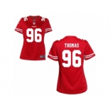 Women's Nike San Francisco 49ers #96 Solomon Thomas Game Red Team Color NFL Jersey