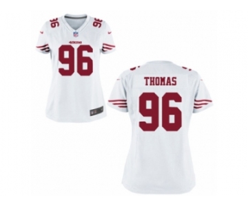 Women's Nike San Francisco 49ers #96 Solomon Thomas Game White NFL Jersey