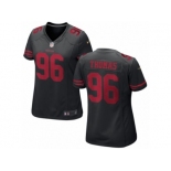 Women's Nike San Francisco 49ers #96 Solomon Thomas Limited Black NFL Jersey