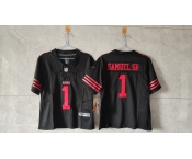 Women's San Francisco 49ers #1 Deebo Samuel Sr. Black F.U.S.E Vapor Untouchable Stitched Jersey