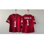 Women's San Francisco 49ers #1 Deebo Samuel Sr. Red Football Stitched Jersey