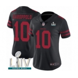 Women's San Francisco 49ers #10 Jimmy Garoppolo Black Vapor Untouchable Limited Player Super Bowl LIV Bound Football Jersey