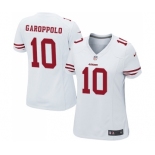 Women's San Francisco 49ers #10 Jimmy Garoppolo Game White Football Jersey