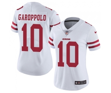 Women's San Francisco 49ers #10 Jimmy Garoppolo White Vapor Untouchable Limited Player Football Jersey