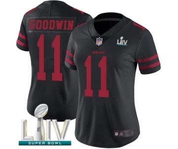 Women's San Francisco 49ers #11 Marquise Goodwin Black Vapor Untouchable Limited Player Super Bowl LIV Bound Football Jersey