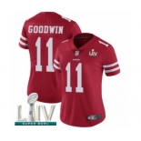 Women's San Francisco 49ers #11 Marquise Goodwin Red Team Color Vapor Untouchable Limited Player Super Bowl LIV Bound Football Jersey