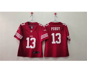 Women's San Francisco 49ers #13 Brock Purdy Red Vapor Football Stitched Jersey