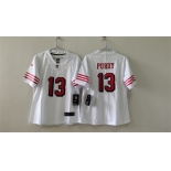 Women's San Francisco 49ers #13 Brock Purdy White 2nd Alternate Football Stitched Jersey