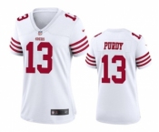 Women's San Francisco 49ers #13 Brock Purdy White Stitched Game Jersey(Run Small)