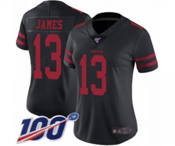 Women's San Francisco 49ers #13 Richie James Black Vapor Untouchable Limited Player 100th Season Football Jersey