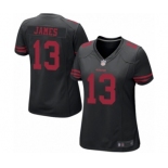 Women's San Francisco 49ers #13 Richie James Game Black Football Jersey