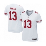 Women's San Francisco 49ers #13 Richie James Game White Football Jersey