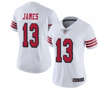 Women's San Francisco 49ers #13 Richie James Limited White Rush Vapor Untouchable Football Jersey