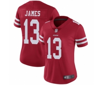 Women's San Francisco 49ers #13 Richie James Red Team Color Vapor Untouchable Limited Player Football Jersey