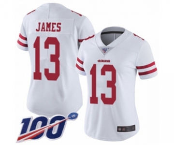 Women's San Francisco 49ers #13 Richie James White Vapor Untouchable Limited Player 100th Season Football Jersey