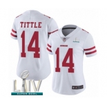 Women's San Francisco 49ers #14 Y.A. Tittle White Vapor Untouchable Limited Player Super Bowl LIV Bound Football Jersey